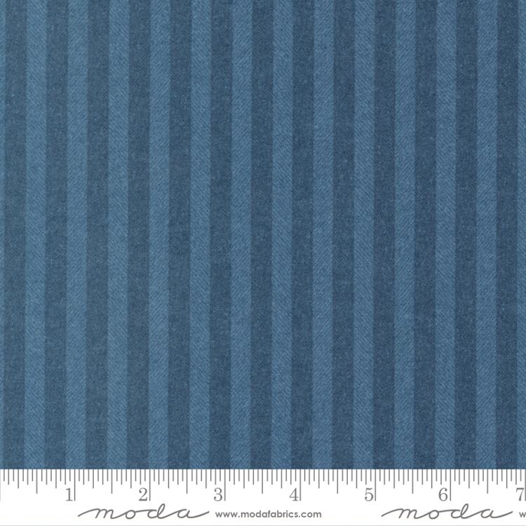 Moda Lakeside Gatherings Soft Stripes Dusk Flannel Fabric