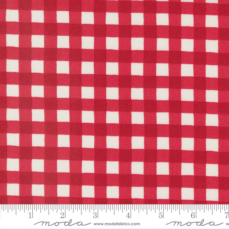 Moda Holidays At Home Farmhouse Gingham Berry Red Fabric