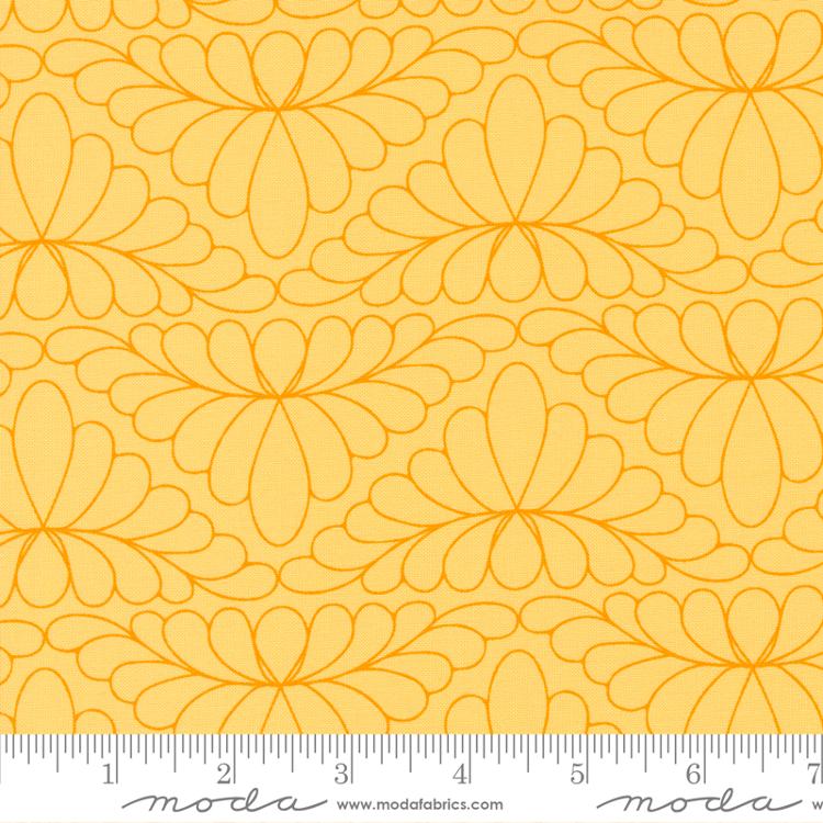 Moda Rainbow Sherbet Feather Arc Butterscotch Fabric