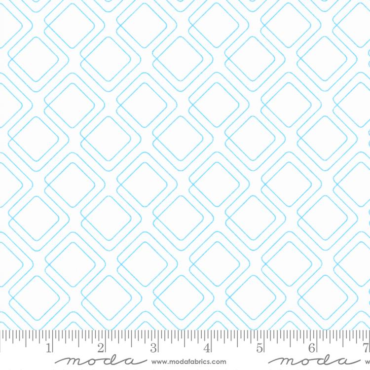 Moda Rainbow Sherbet Connected Graph Paper Moon Mist Fabric