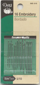 Embroidery Needles Sizes 5 To 10 From Dritz