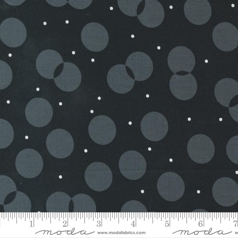 Moda Sweet And Plenty Juggle Dots Black Licorice Fabric