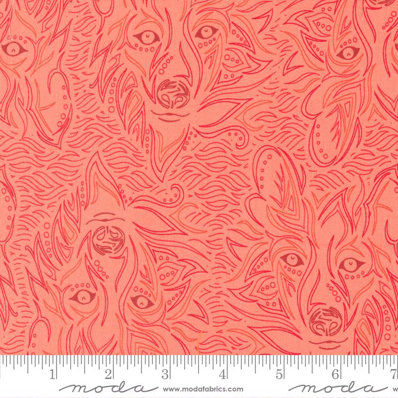 Moda Land Of Enchantment Lobo Wolf Guava Jelly Fabric