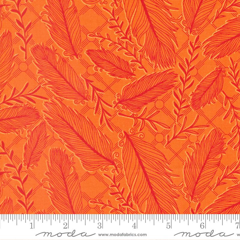 Moda Land Of Enchantment Pluma Feather Sizzling Sunset Fabric