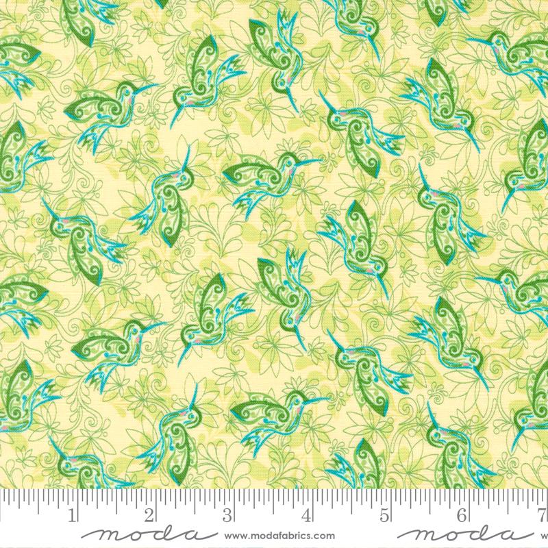 Moda Land Of Enchantment Zunzuncito Hummingbird Reviving Green Fabric