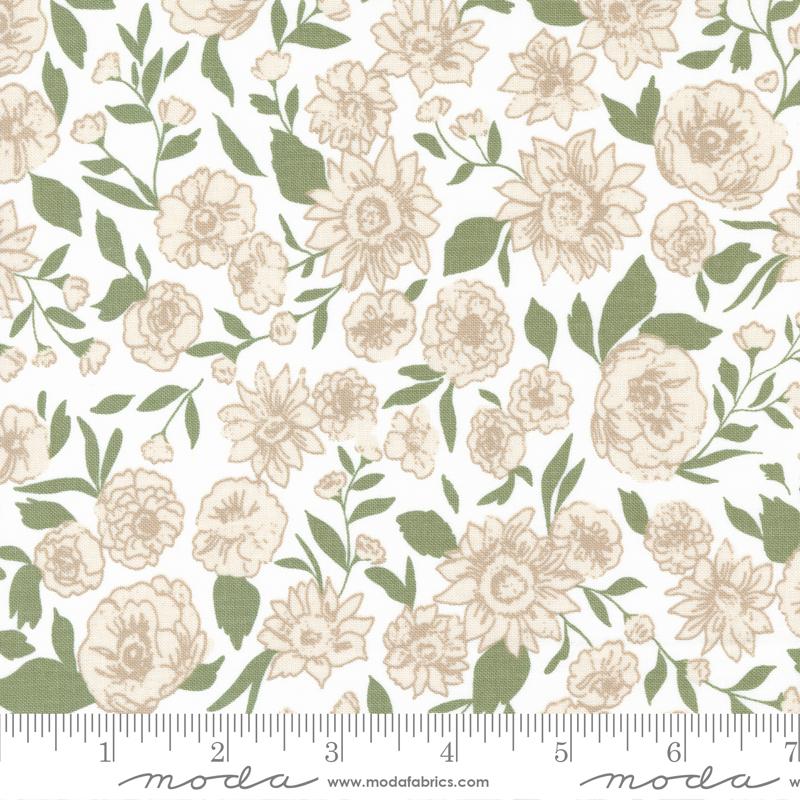 Moda Lovestruck Smitten Florals Cloud Fabric