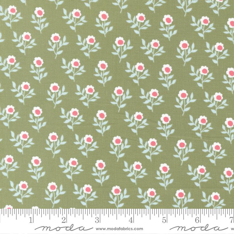 Moda Lovestruck Old Fashioned Bloom Fern Fabric