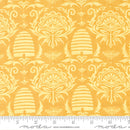 Moda Honey Lavender Beeskep Damask Daisy Yellow Fabric