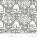 Moda Honey Lavender Beeskep Damask Pebble Grey Fabric