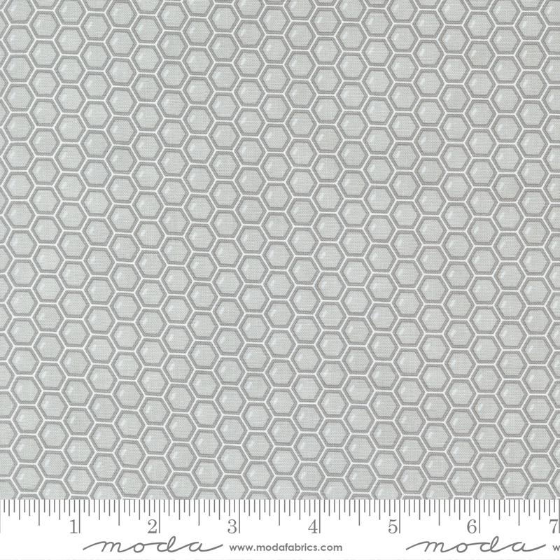 Moda Honey Lavender Honeycomb Dove Grey Fabric