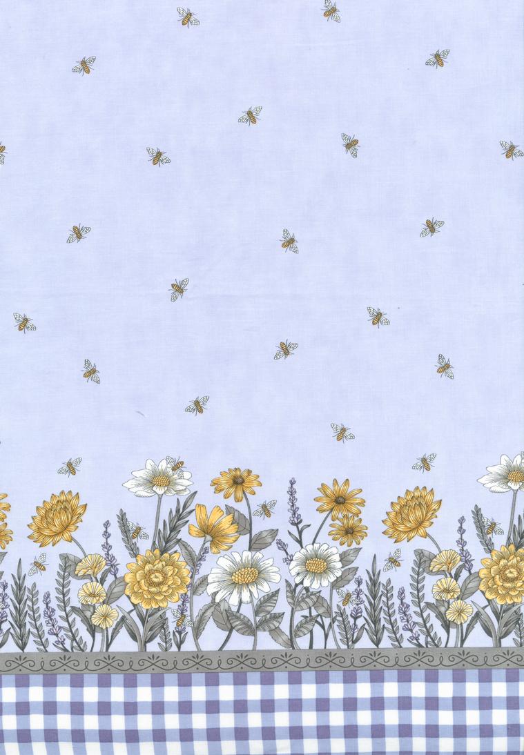 Moda Honey Lavender Border Print Soft Lavender Fabric