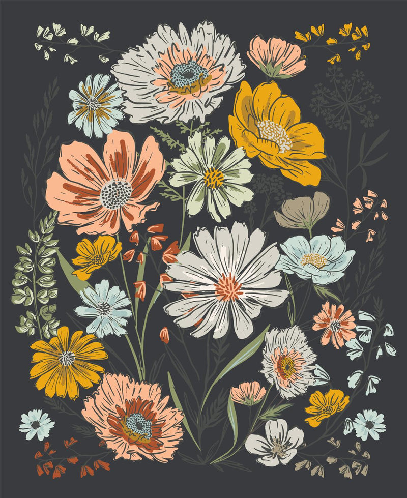 Moda Woodland Wildflowers Cream Panel
