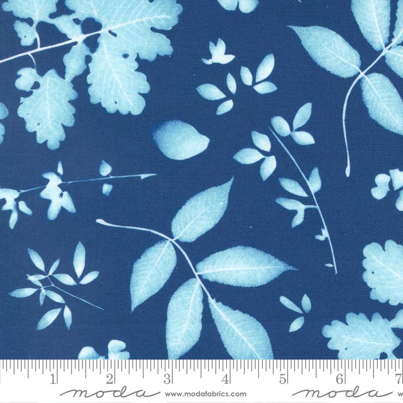 Moda Bluebell Herschel Florals Prussian Blue Fabric