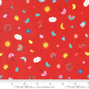 Moda Whatever The Weather Polka Dot Motifs Rose Fabric