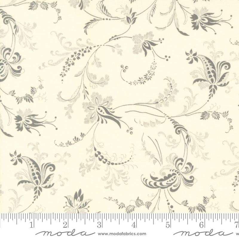Moda Collections For A Cause Etchings Serene Scroll Charcoal Fabric