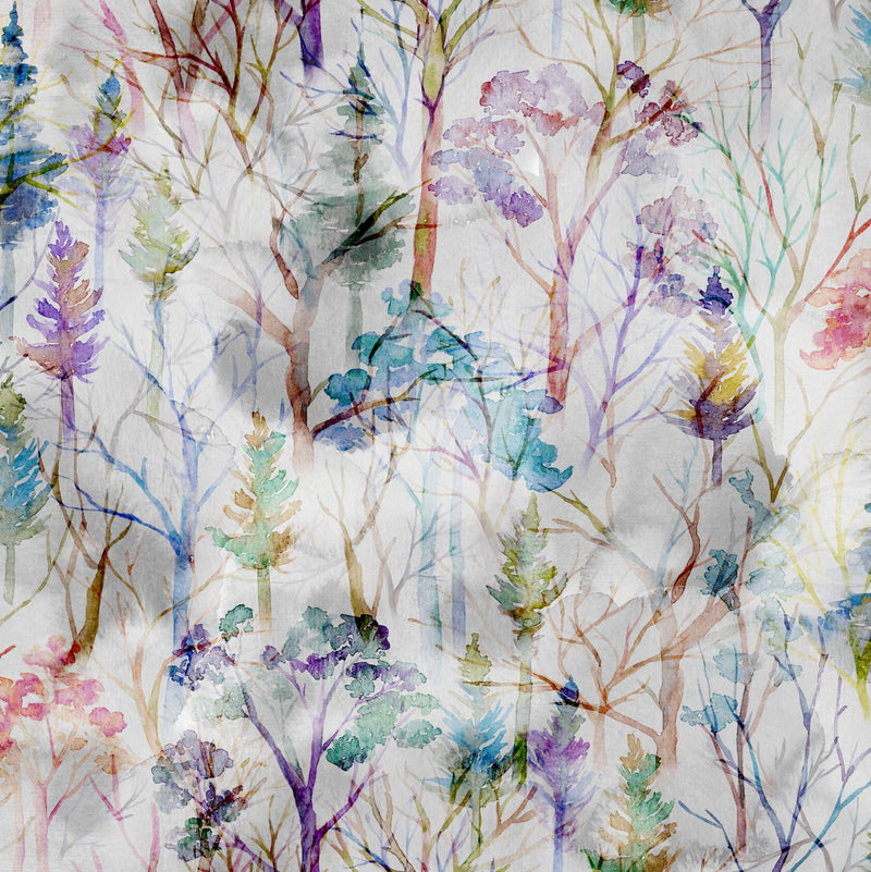 Oasis Fabrics Mystic Nature 2 Trees Grey Fabric