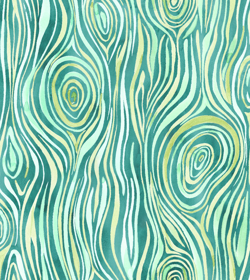 Oasis Fabrics Mystic Nature 2 Wood Grain Teal Fabric