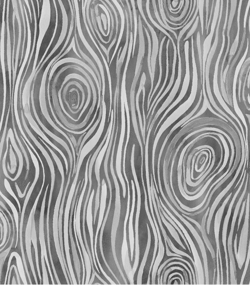 Oasis Fabrics Mystic Nature 2 Wood Grain Grey Fabric