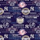 Fabric Traditions  MLB New York Yankees Cotton Print 45" Wide Fabric