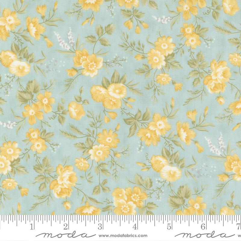 Moda Honeybloom Water Sweet Blossoms Fabric