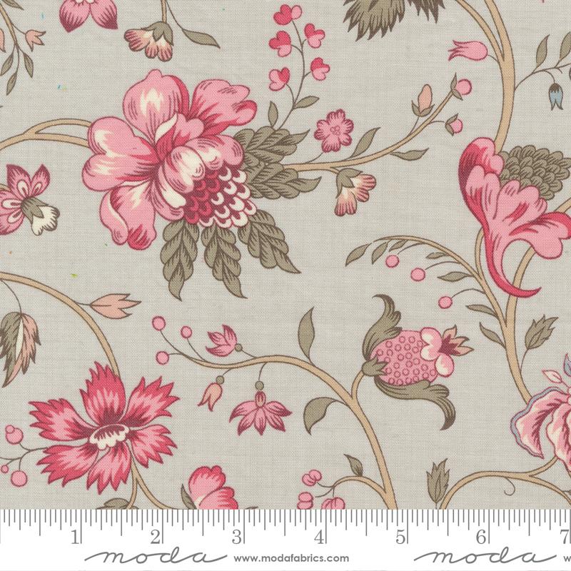 Moda Antoinette Smoke Cecile Florals Fabric