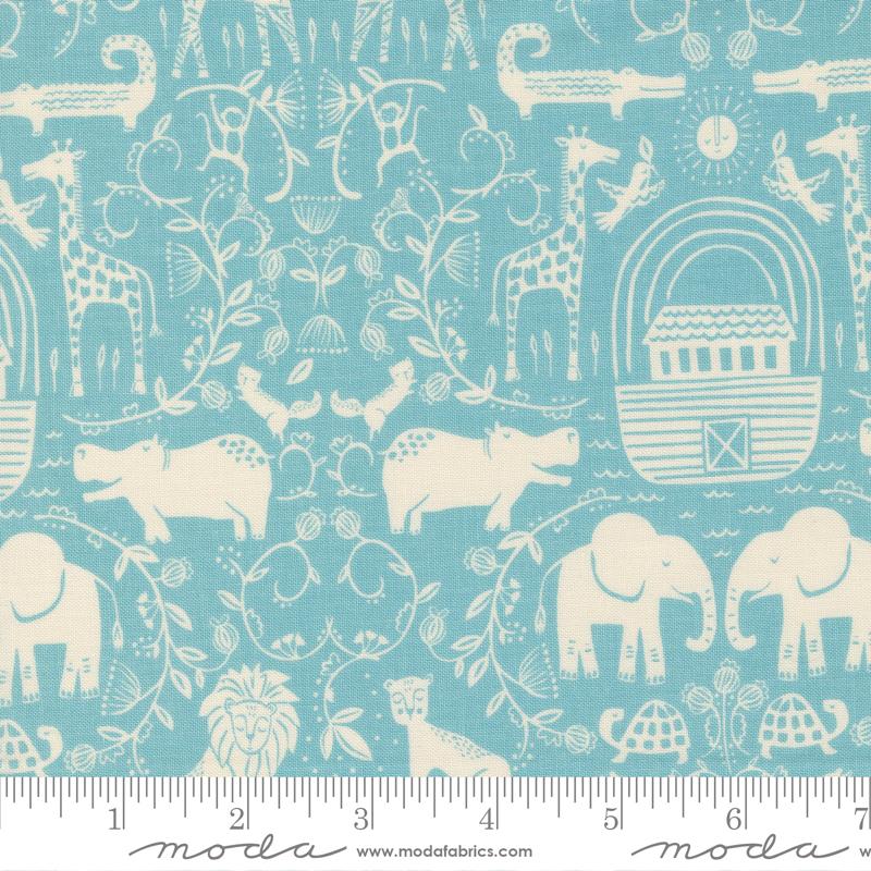 Moda Noah's Ark Two By Two Sky Fabric