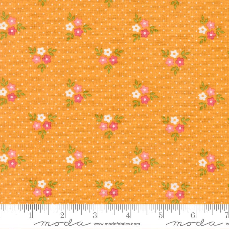 Moda Strawberry Lemonade Apricot Bouquet Dots Fabric