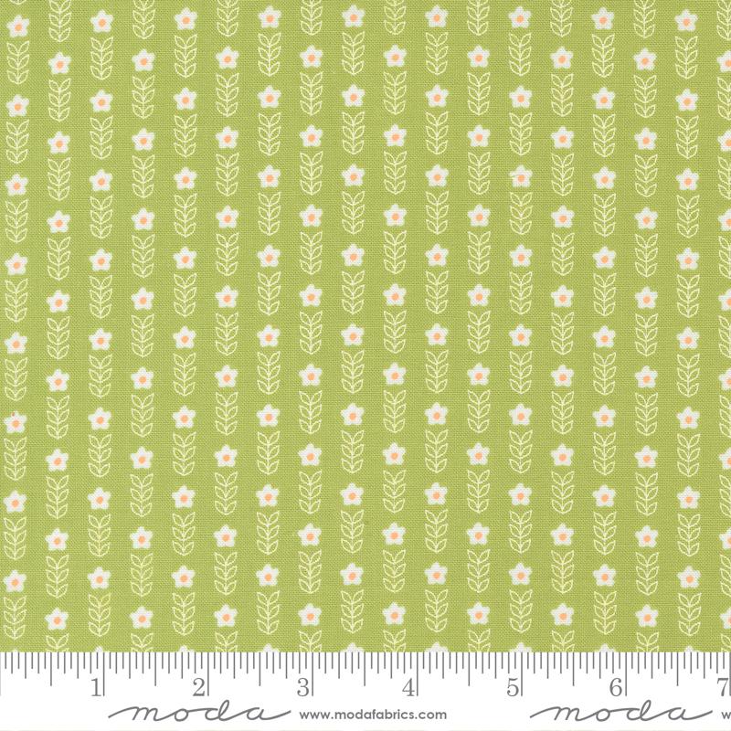 Moda Strawberry Lemonade Lime Floral Stripe Fabric