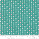 Moda Strawberry Lemonade Teal Floral Stripe Fabric