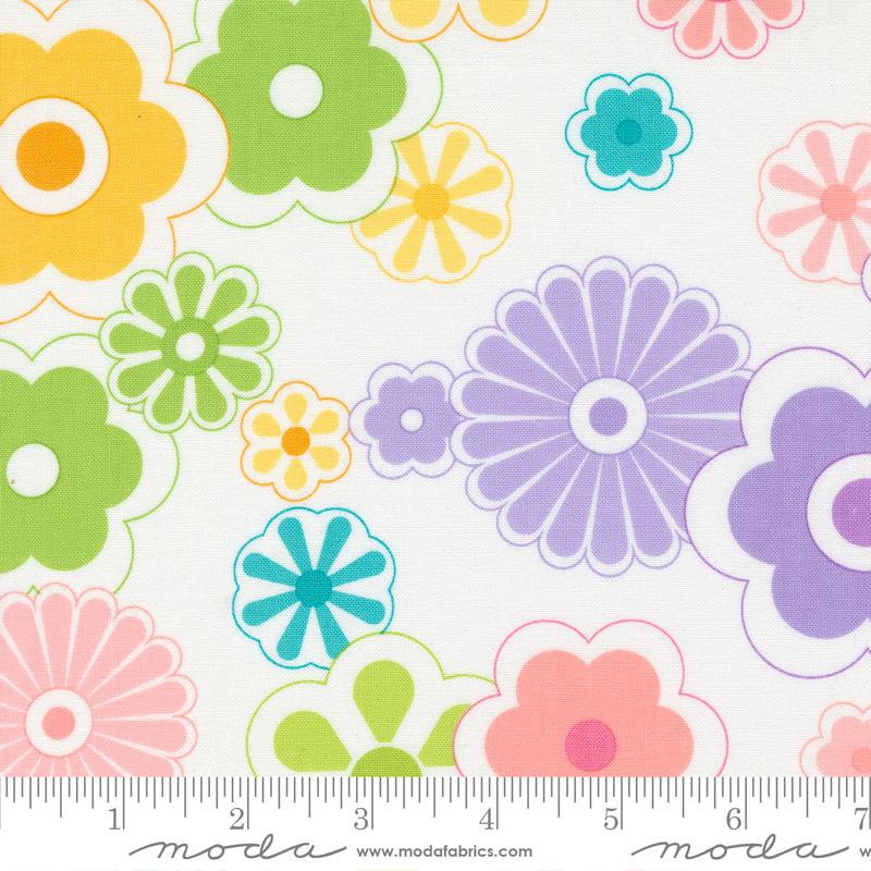 Moda On The Bright Side Sugar Floral Burst Fabric