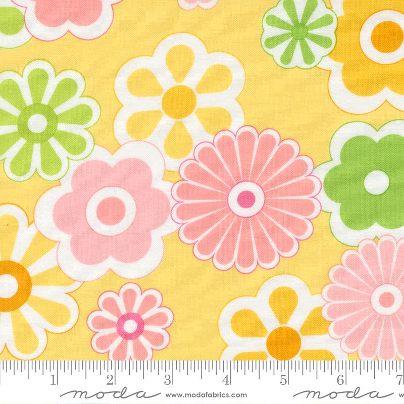 Moda On The Bright Side Lemon Floral Burst Fabric