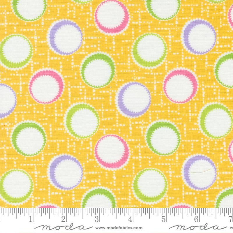 Moda On The Bright Side Banana Inner Dots Geo Fabric