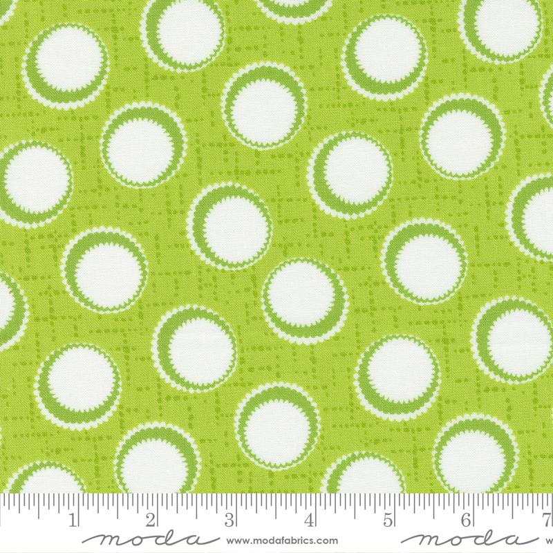 Moda On The Bright Side Kiwi Inner Dots Geo Fabric