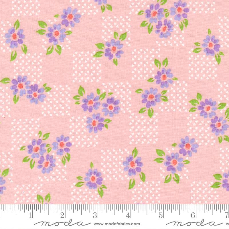 Moda On The Bright Side Bubblegum Fields Small Floral Fabric