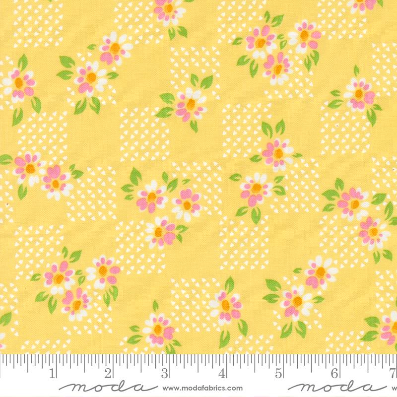 Moda On The Bright Side Lemon Fields Small Floral Fabric