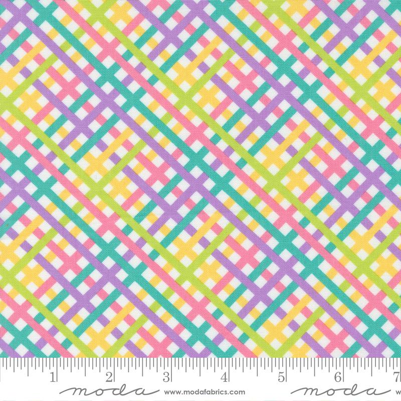 Moda On The Bright Side Sugar Plaid Fabric