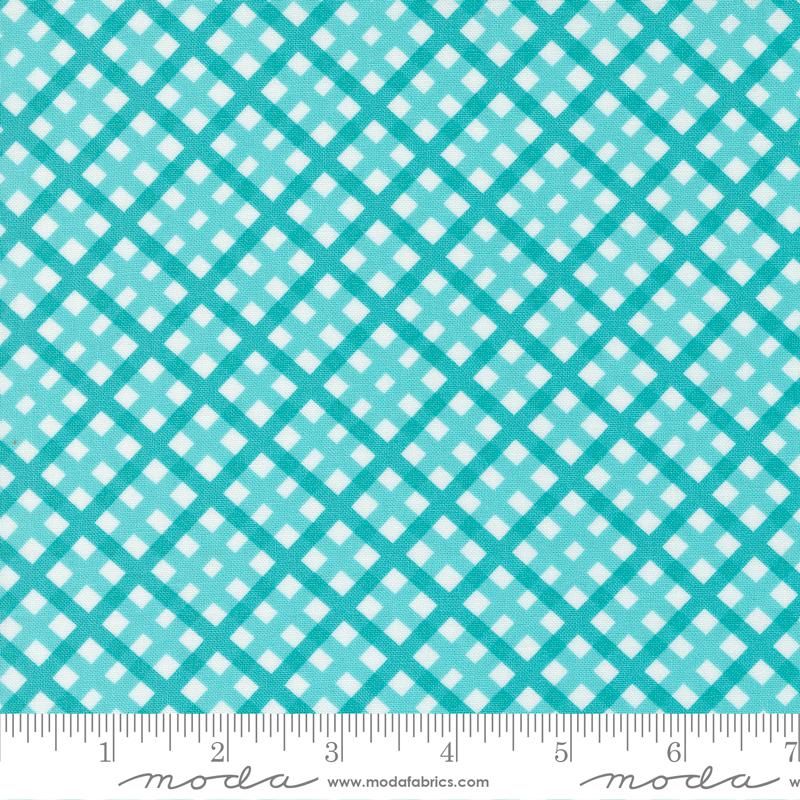 Moda On The Bright Side Blue Razz Plaid Fabric