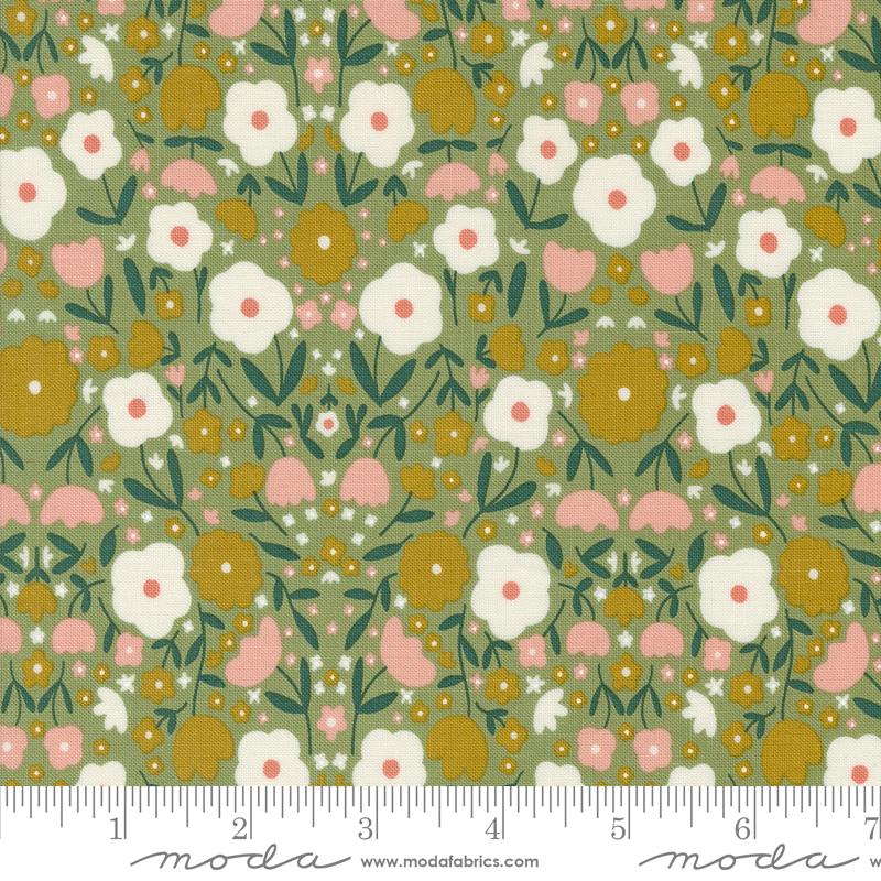 Moda Imaginary Sage Peppy Petals Fabric