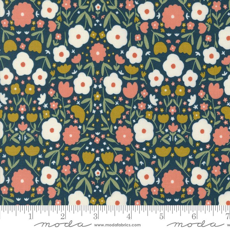 Moda Imaginary Midnight Peppy Petals Fabric