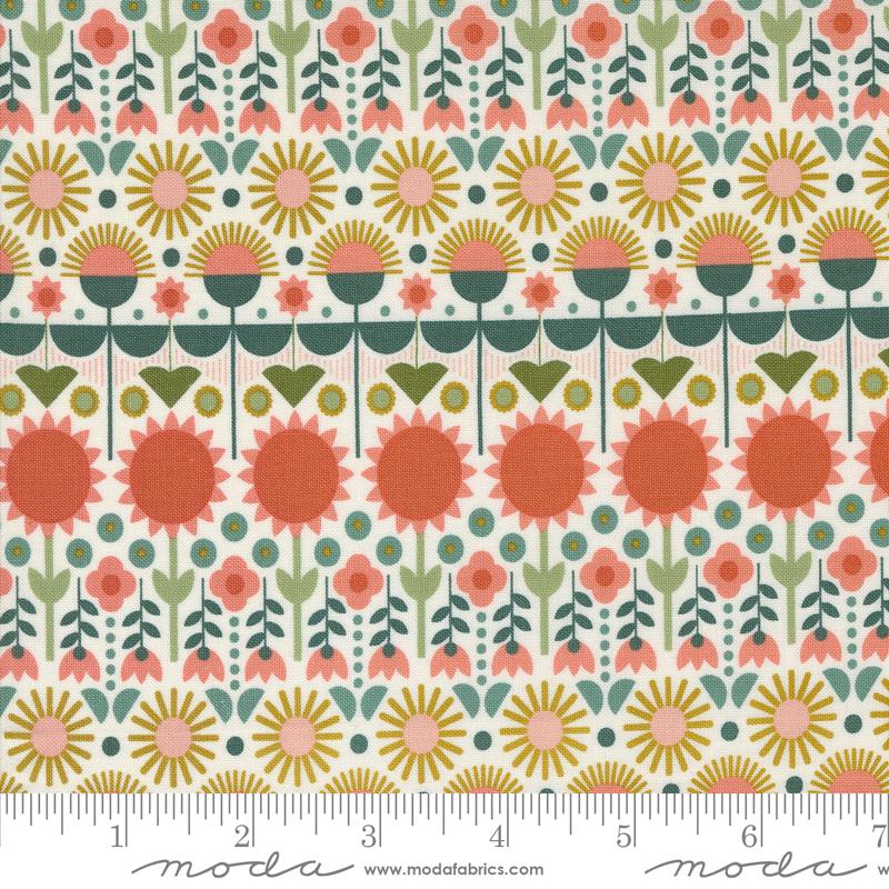 Moda Imaginary Cloud What If Florals Stripe Fabric