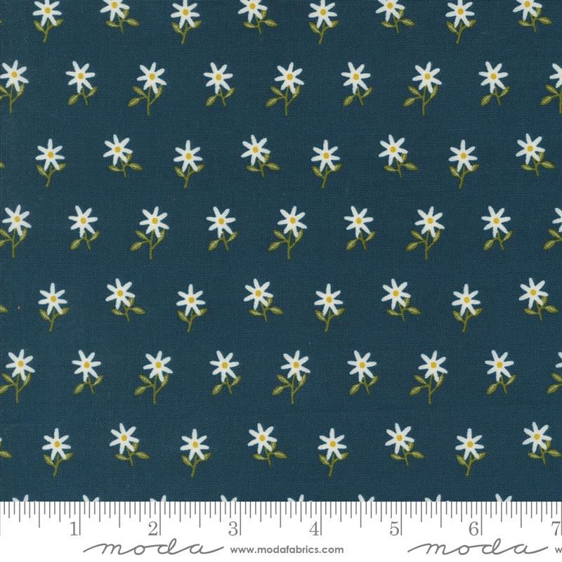 Moda Imaginary Midnight Wispy Flowers Fabric