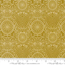 Moda Imaginary Golden Flower Lines Damask Fabric