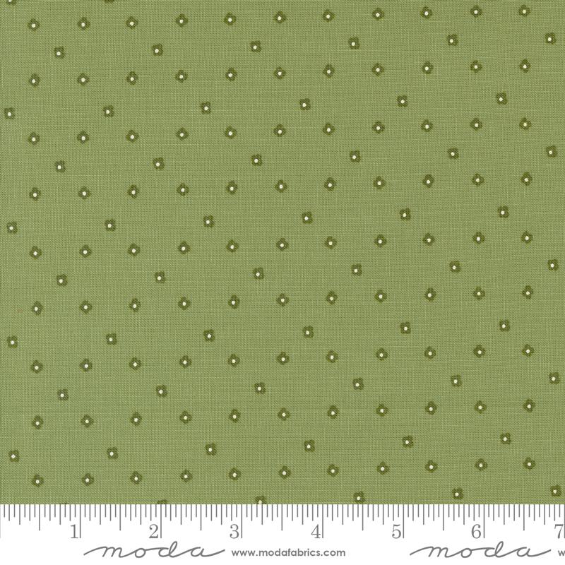 Moda Imaginary Sage Baby Buds Dots Fabric