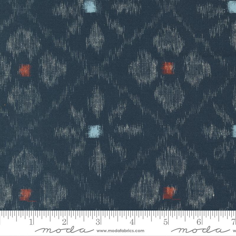 Moda Indigo Blooming Navy Asagao Blender Fabric