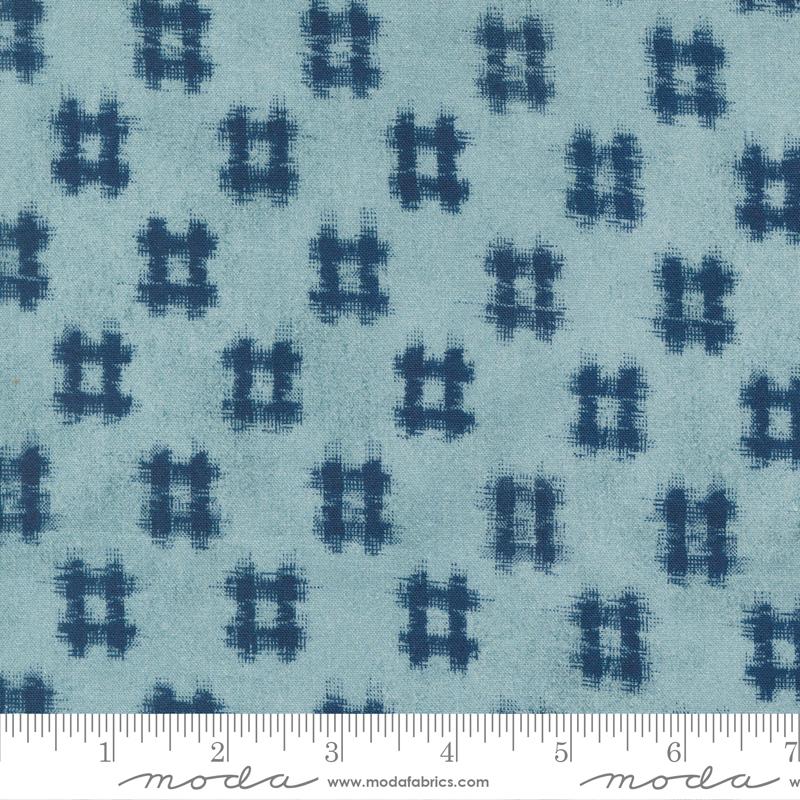 Moda Indigo Blooming Water Bara Blender Fabric