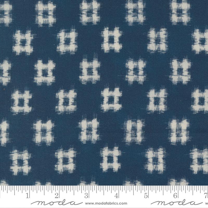 Moda Indigo Blooming Navy Bara Blender Fabric