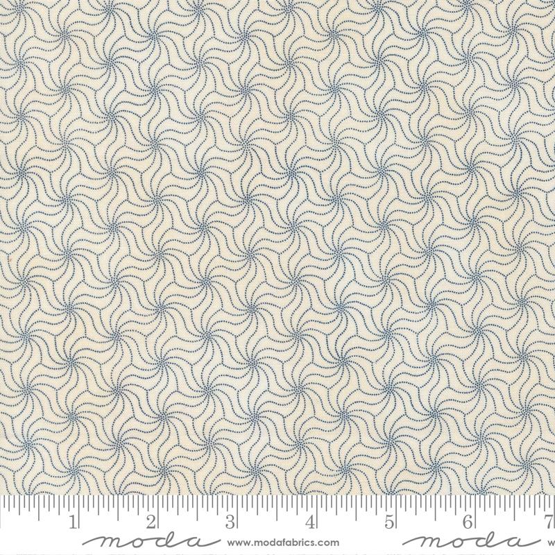 Moda Indigo Blooming Sand Midnight Yuri Blender Fabric