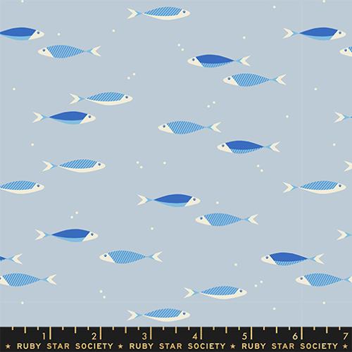 Moda Water Water Blue School Day Fabric