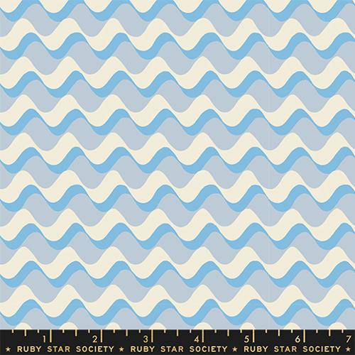 Moda Water Blue Ripple Fabric