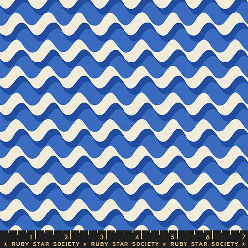 Moda Water Royal Blue Ripple Fabric